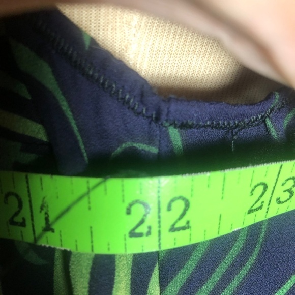 Womens Blue & Green Sleeveless Sheer Dress. Size XXL. - Picture 3 of 5